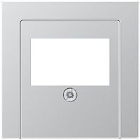 Лицевая панель Jung EcoProfi для 2-м. розетки USB/аудио алюминий картинка